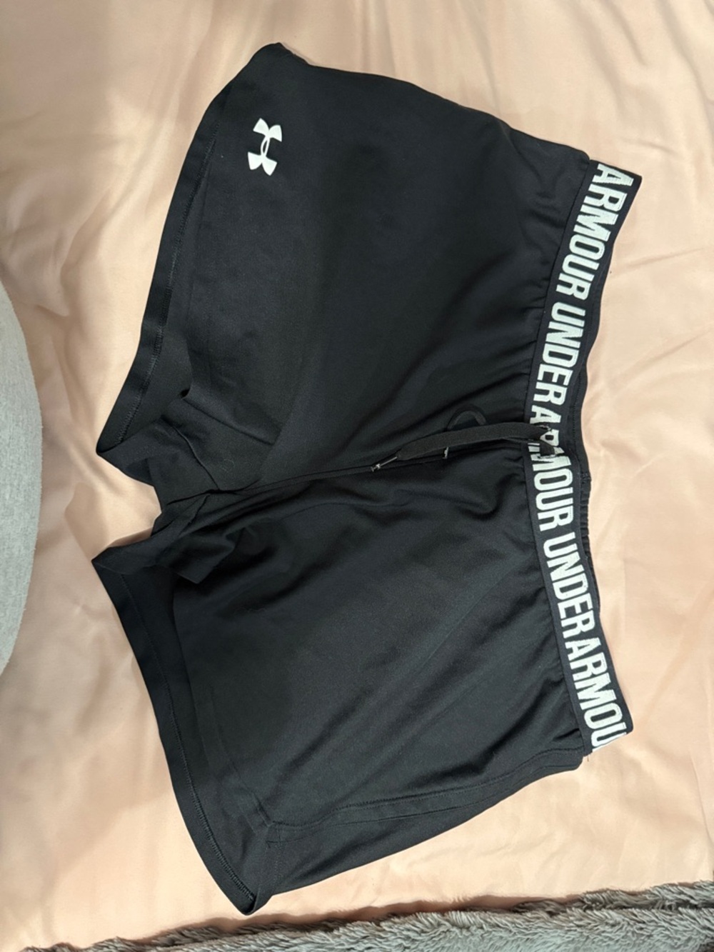 Under Armour Women’s Black Performance Shorts with Logo Waistband